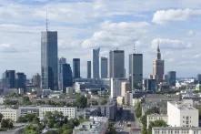 skyline of Warsaw, Poland