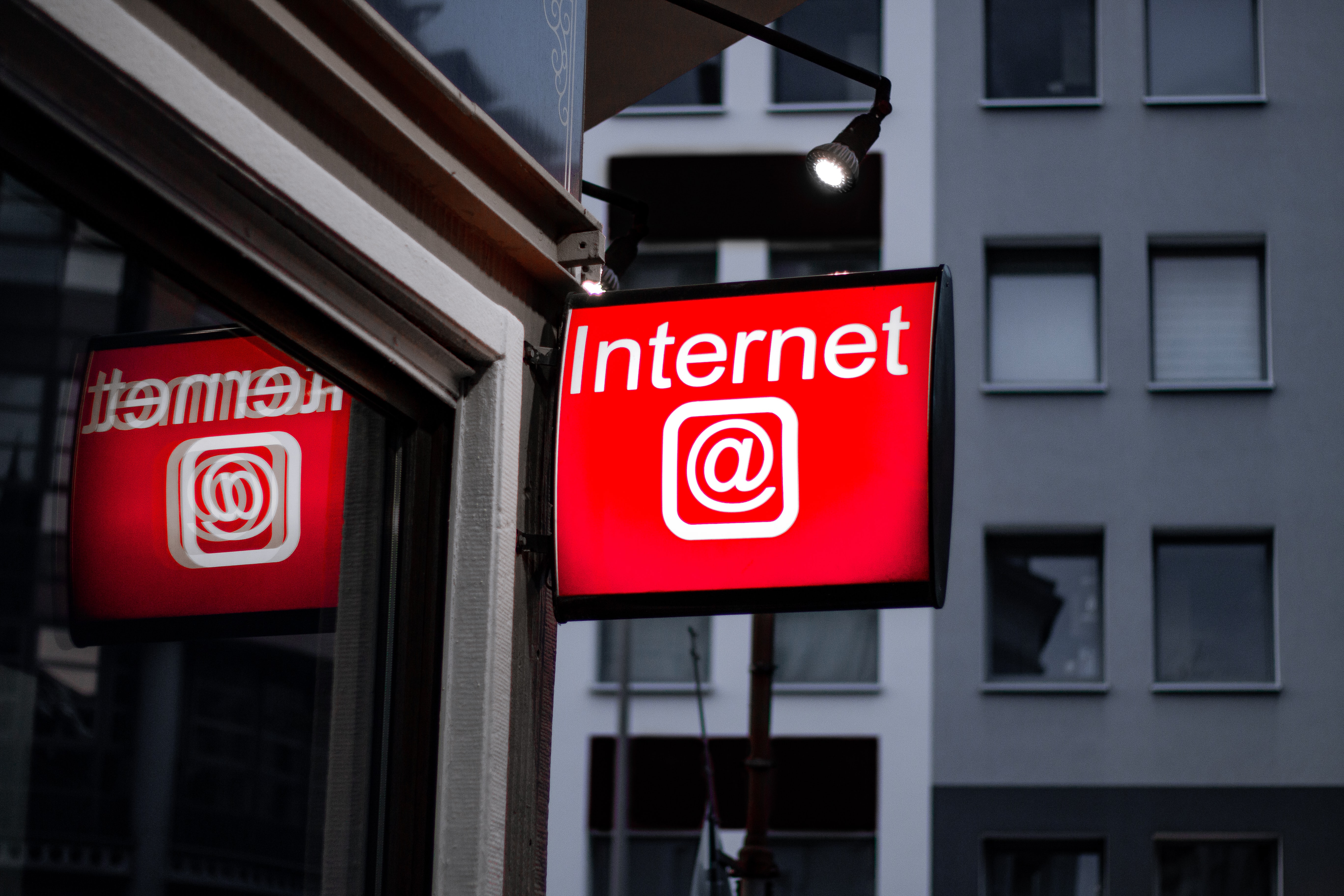 Internet Cafe Sign