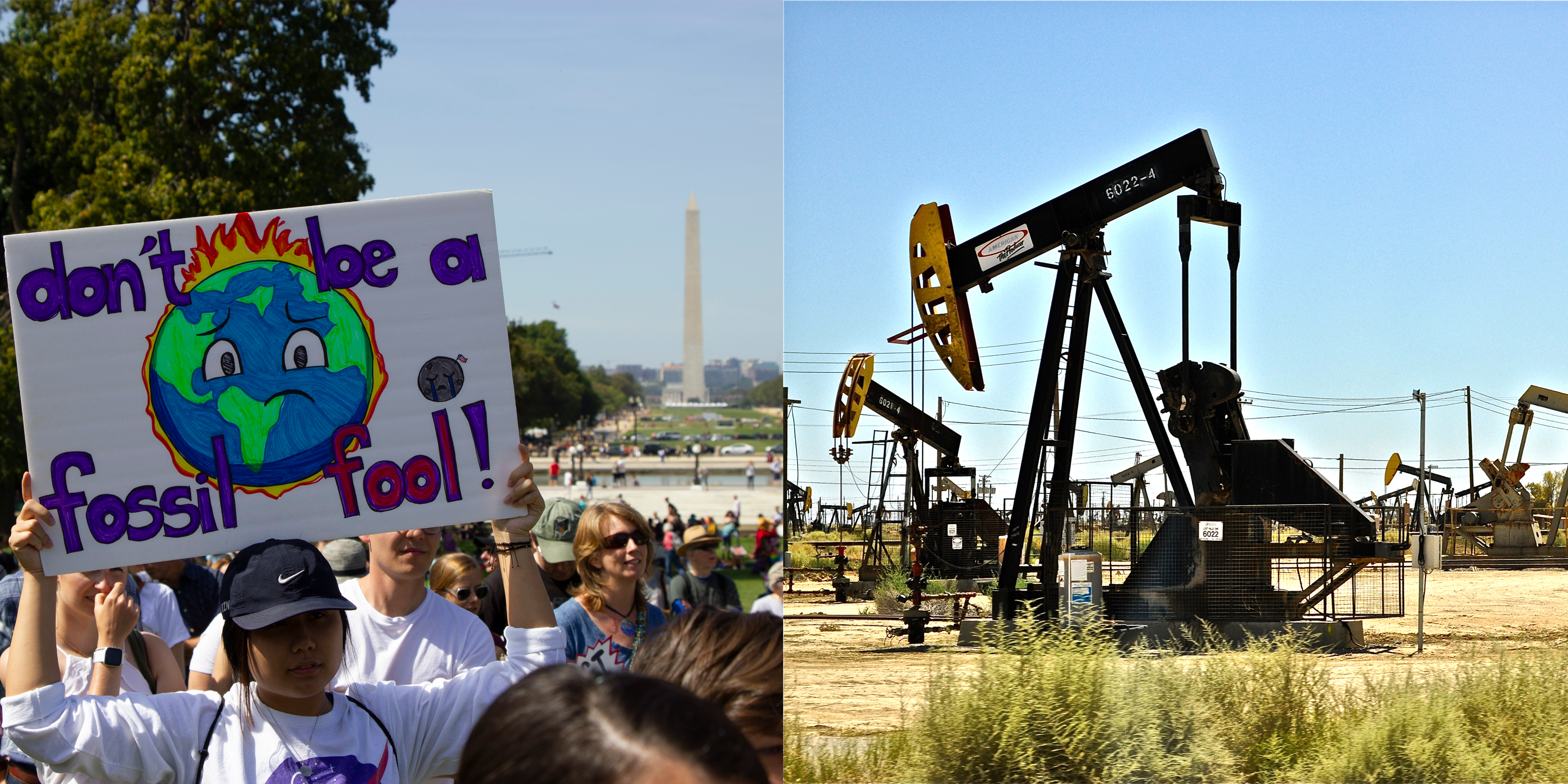 Protesters vs oil wells