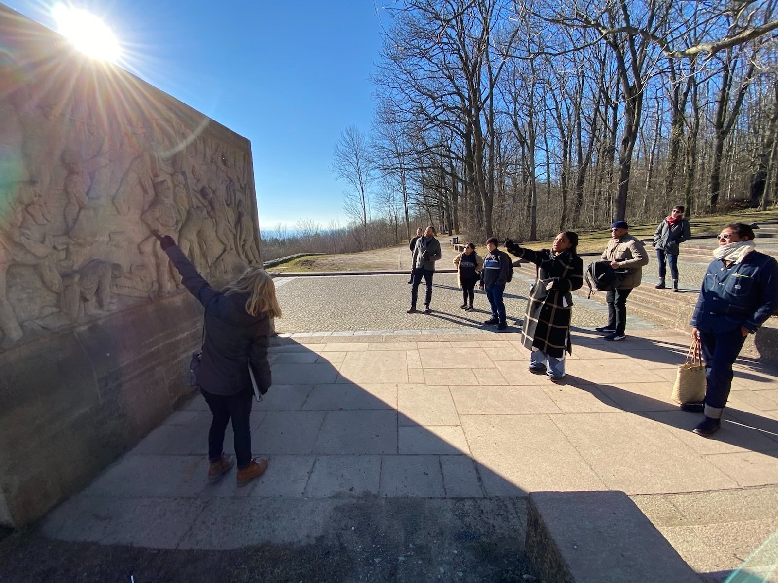 Part of the monument at Buchenwald Concentration Camp