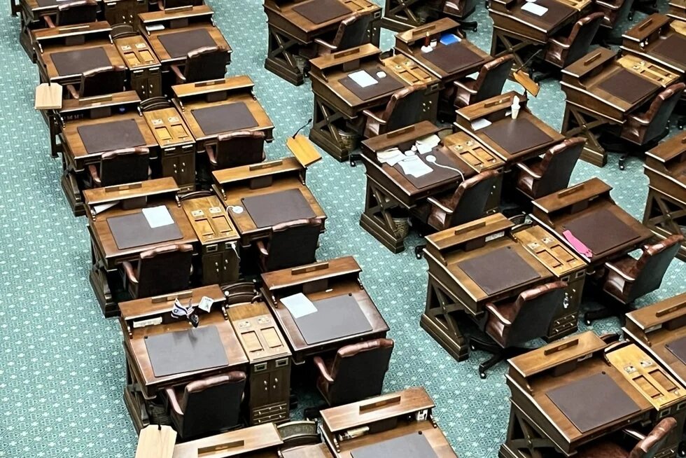 desks in the Michigan state house