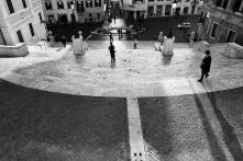 Empty spanish steps in Rome