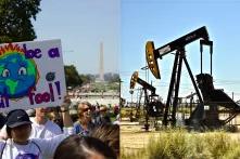 Protesters vs oil wells