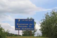 "Live Free or Die" Bilingual Welcome Sign for New Hampshire
