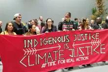 Young indigenous activists protest