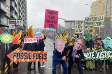 Protesters outside of COP26