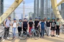 Grow the Future 2022 participants on a bike tour in toronot