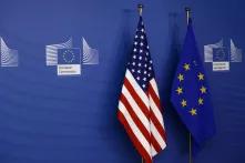 US and EU flags at the European Commission