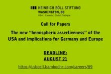 Green background with black text and basic information about the call for papers
