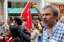 Man protests in Istanbul