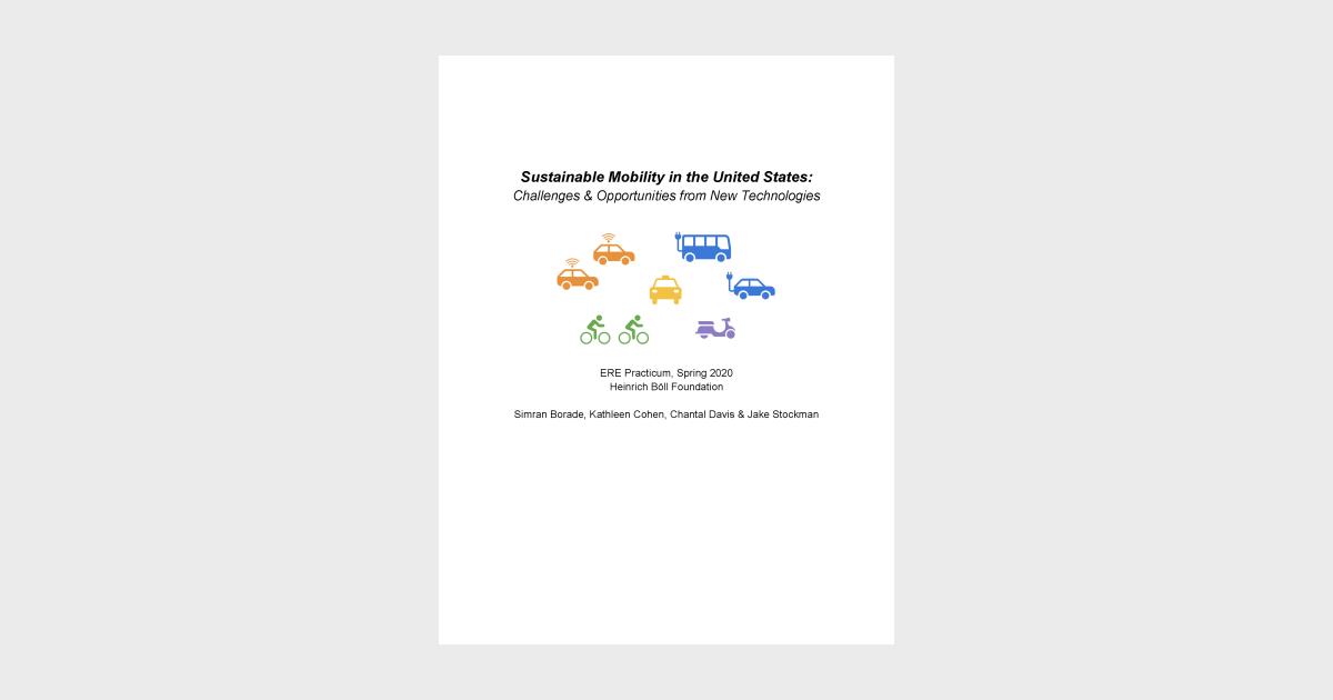 Sustainable Mobility in the United States: Challenges & Opportunities ...