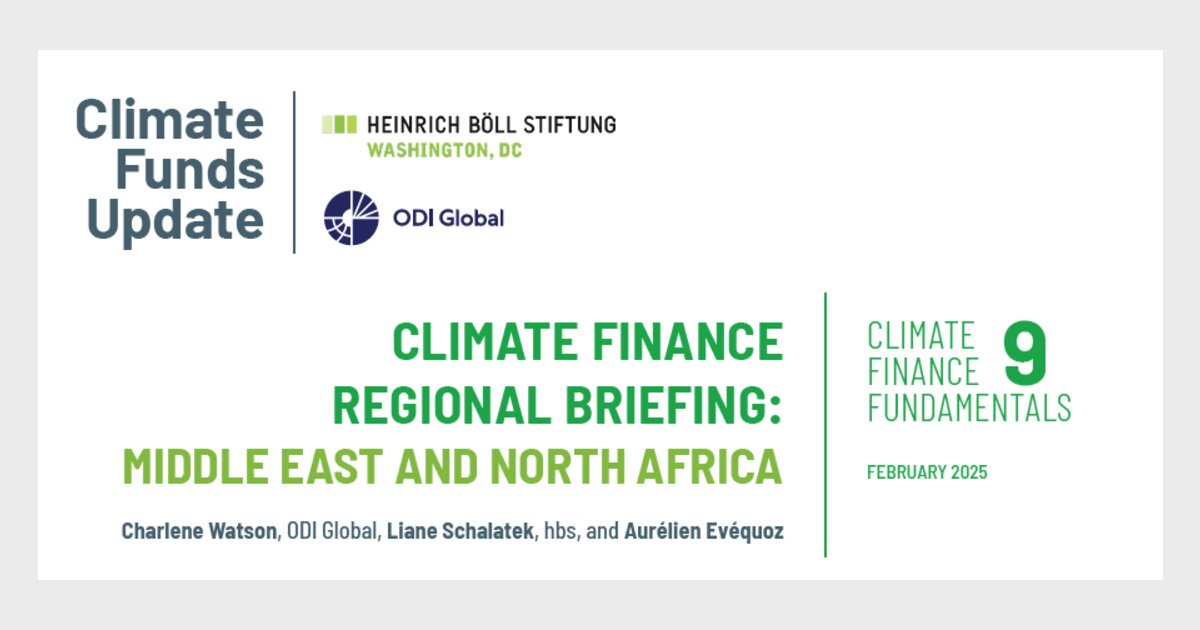 Climate Finance Fundamentals 9: Regional Briefing - Middle East and ...