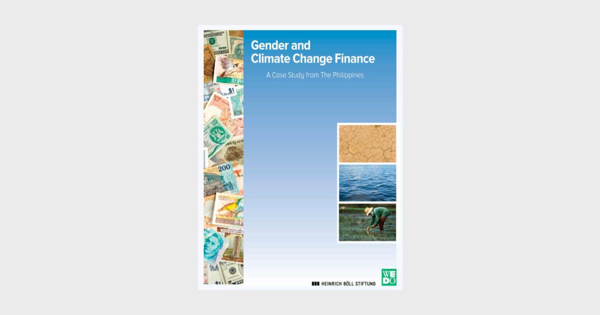 Gender and Climate Change Finance: A Case Study from the Philippines ...