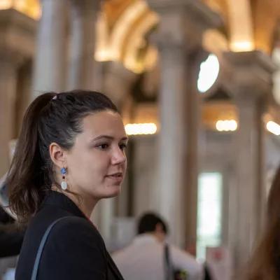 The participants of the Study Tour are walking through the Library of Congress