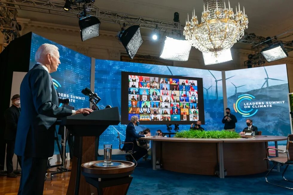 US President Joe Biden at the Leaders Summit on Climate