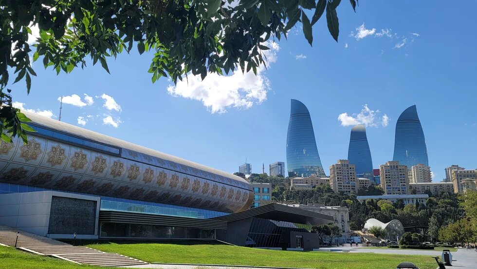 skyline of Baku, Azerbaijan