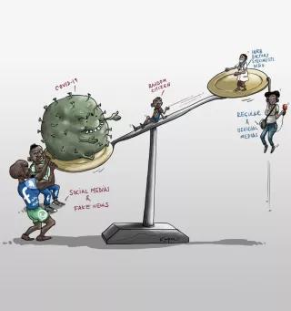 DR Congo COVID-19 Cartoon