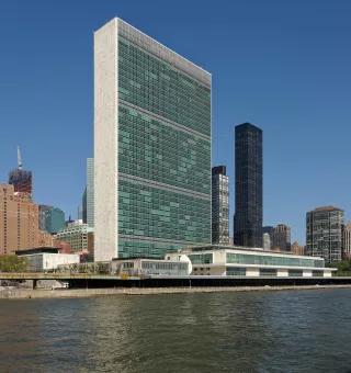 headquarters of the UN in New York City