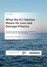 cover of "whaLa Ruta del Climat the icj opinion means for loss and damage finance"