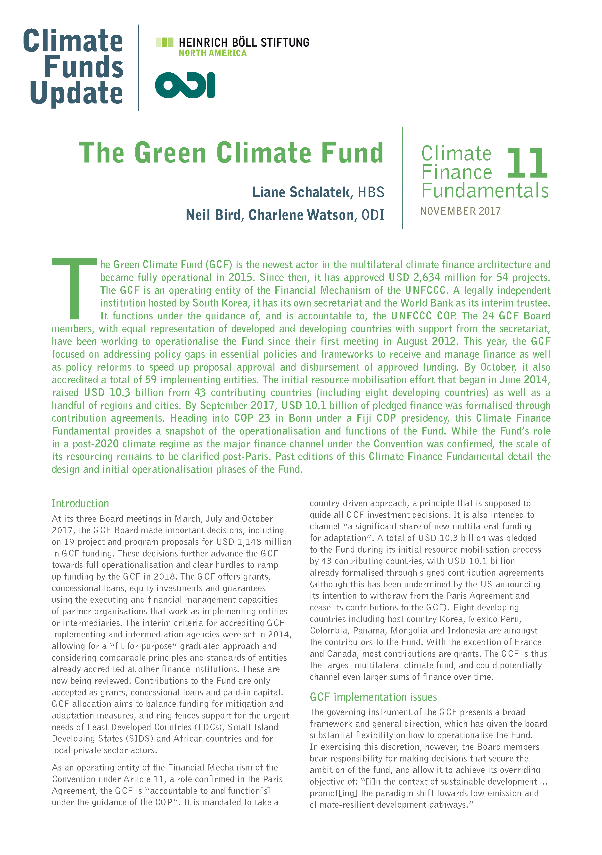 Climate Finance Fundamentals 11: The Green Climate Fund | Heinrich Böll ...